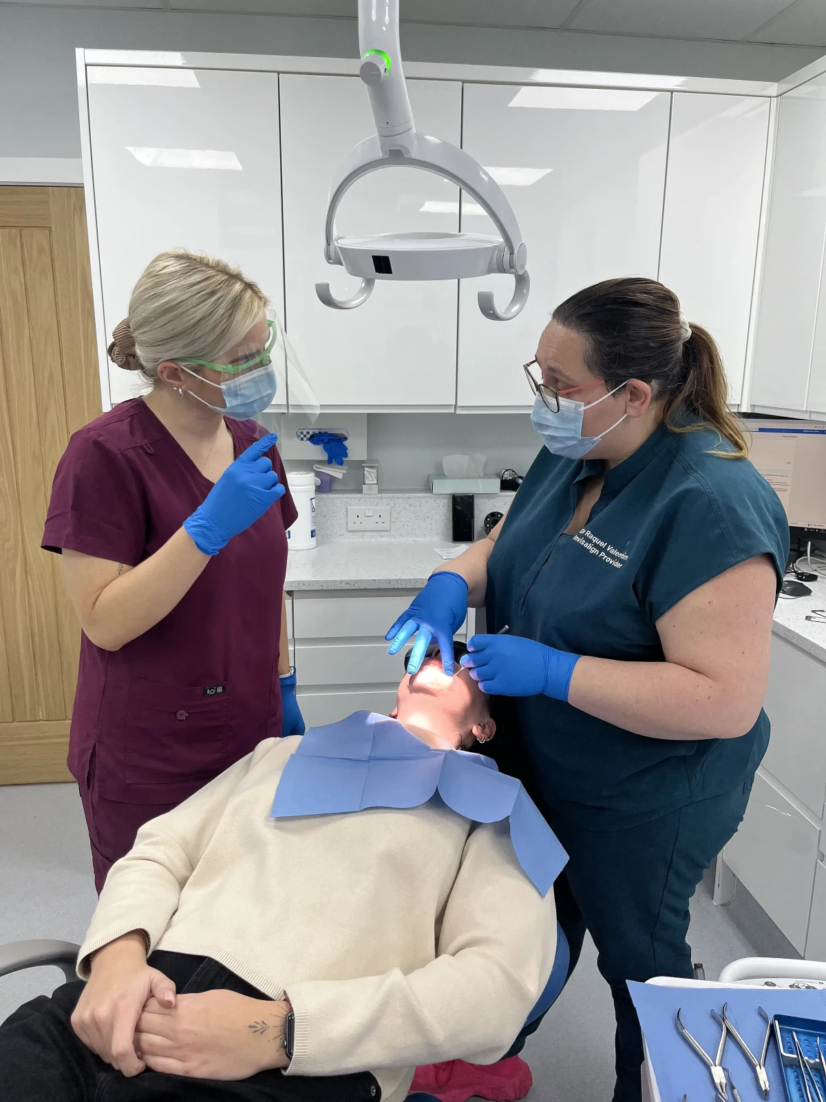 Dentists working scaled
